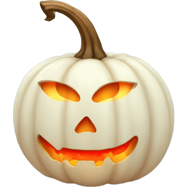 White pumpkin with red glow emoji