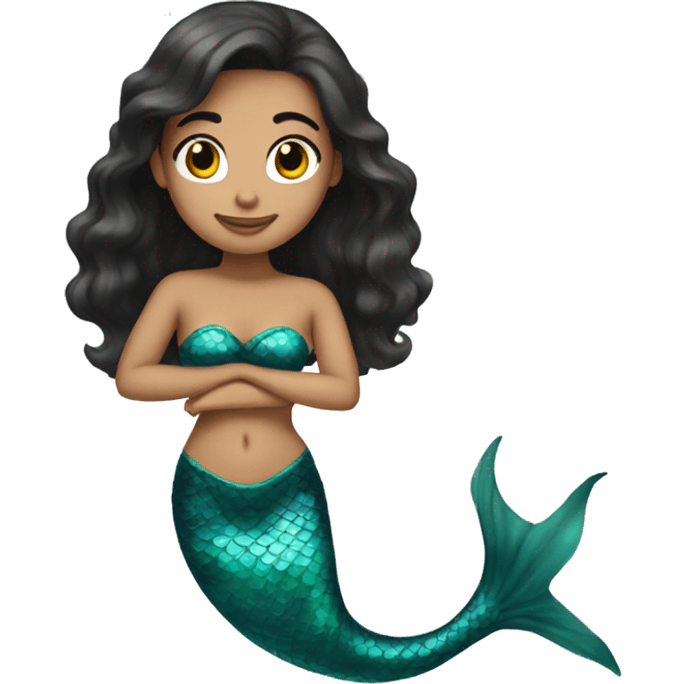 brunette mermaid  emoji