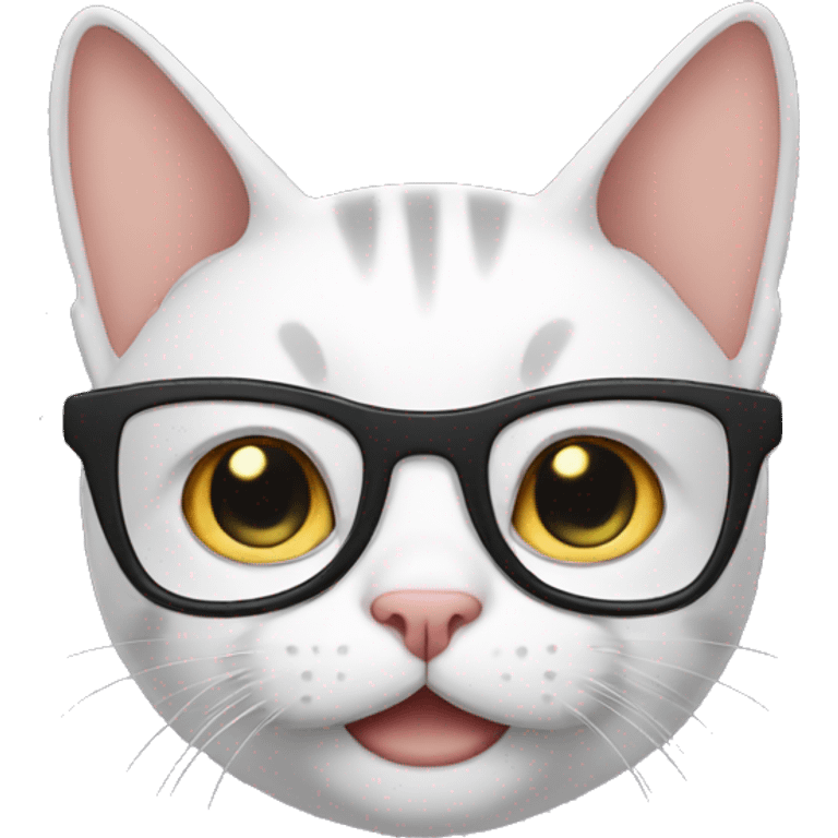 Nerdy cat emoji