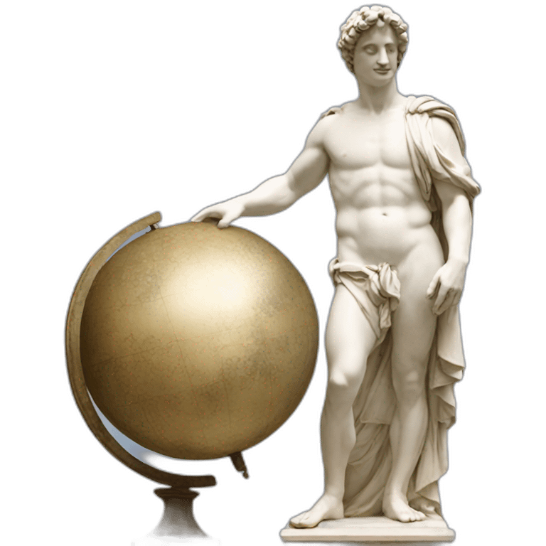 italian statue holding a globus emoji