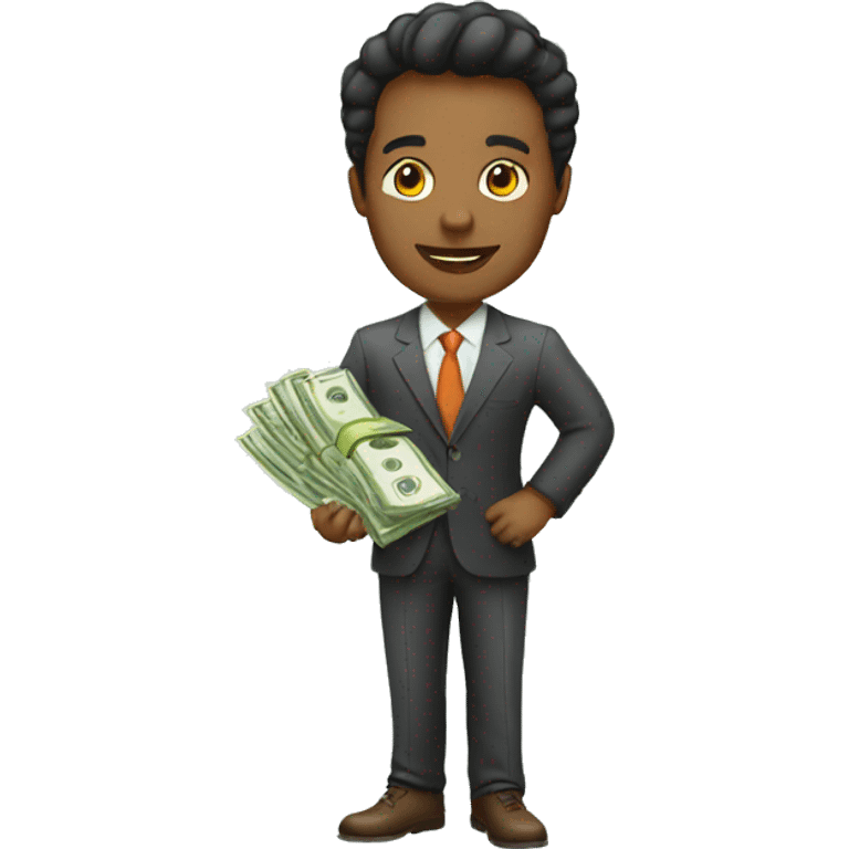 Entrepreneur with money emoji