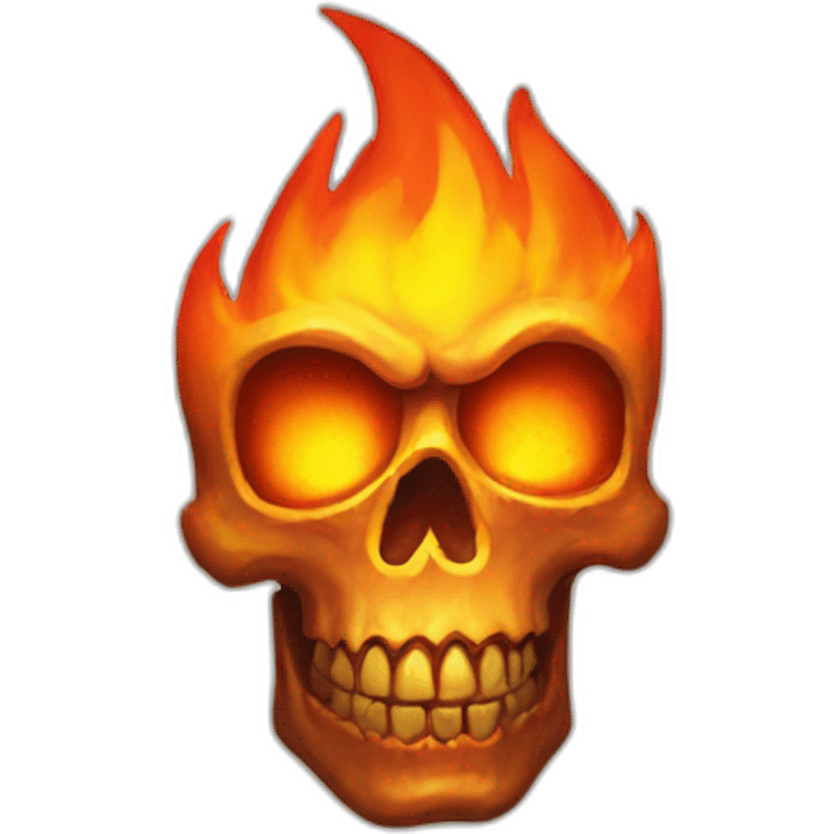 Fire skull emoji