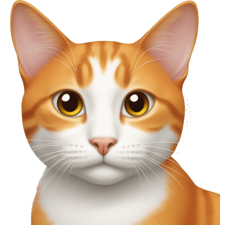 Orange and white cat emoji