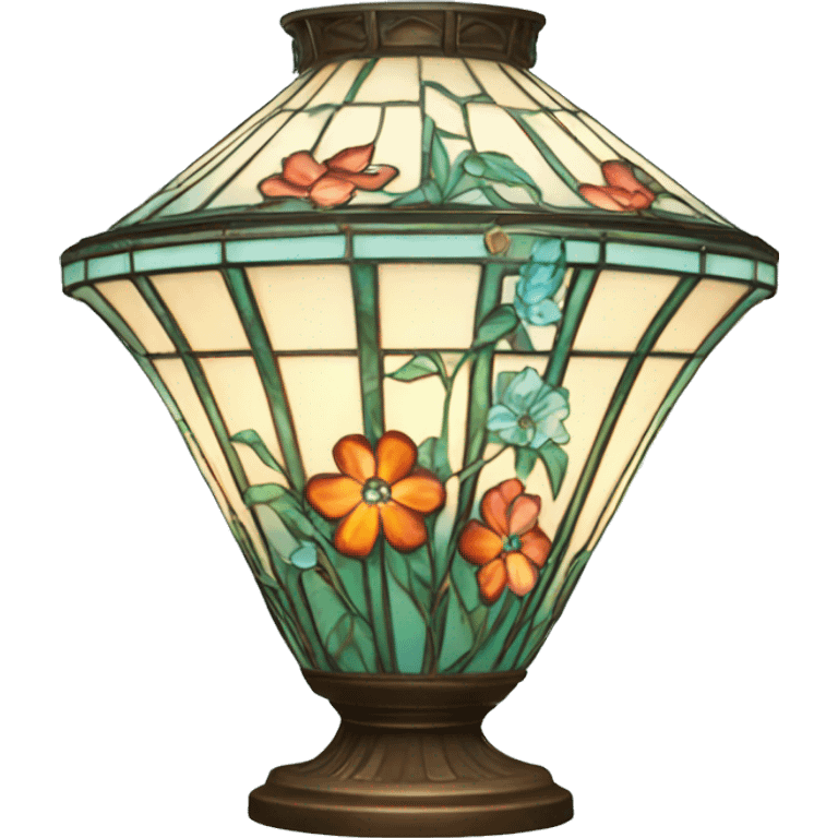 Tiffany lamp with flowers emoji