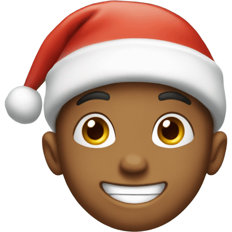 Excited boy on christmas emoji