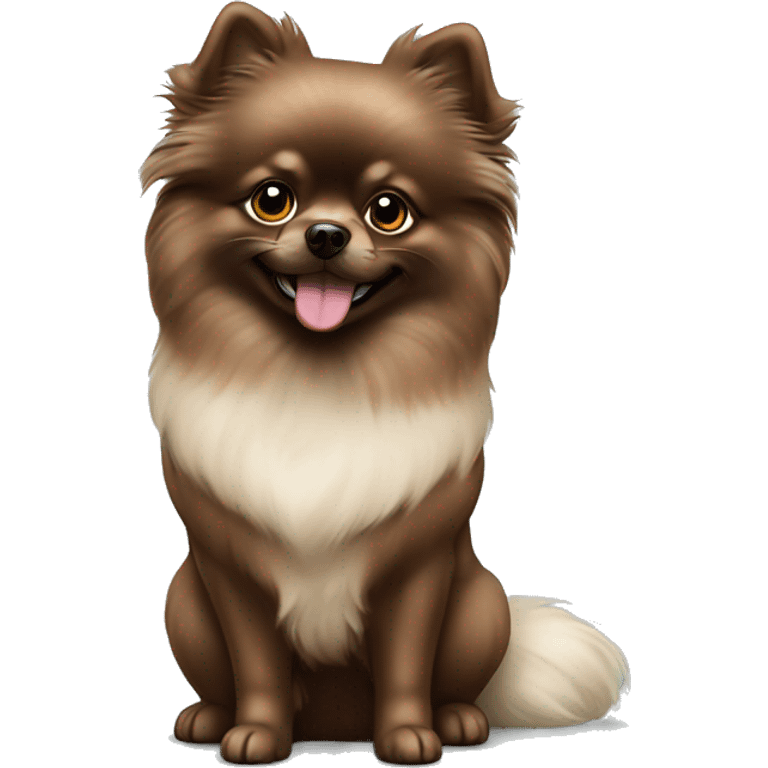 Chocolate tan Merle Pomeranian  emoji