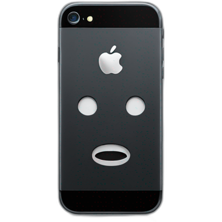 the phone appel iPhone the back black titan emoji