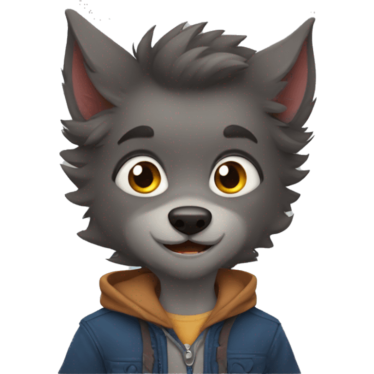 cute little boy Werewolf emoji