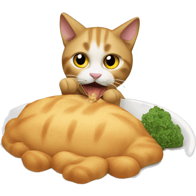 Cat eating emoji