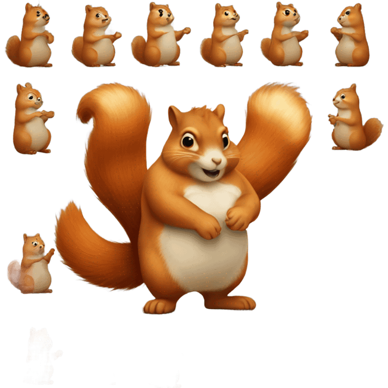 Fat ginger squirrel  emoji