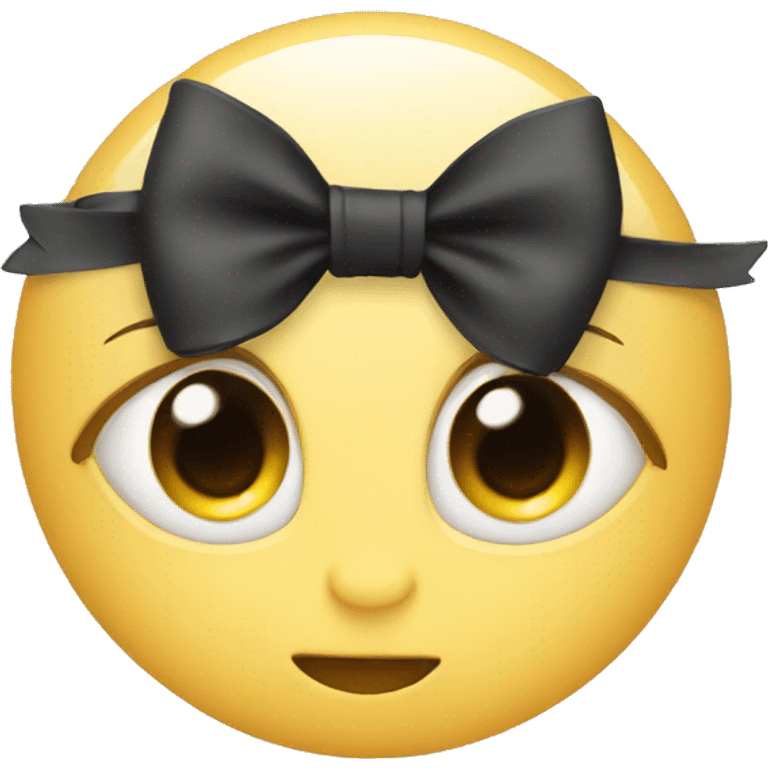 cute eyes with bow emoji