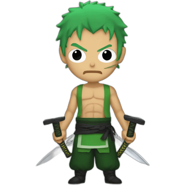 Zoro with three swords emoji