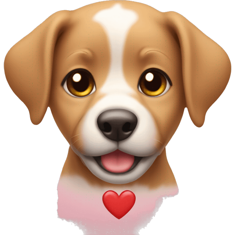 puppy with heart around head emoji