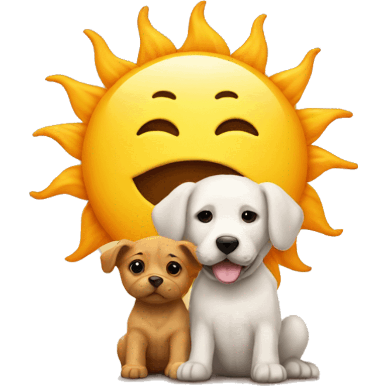 Sun and puppy  emoji