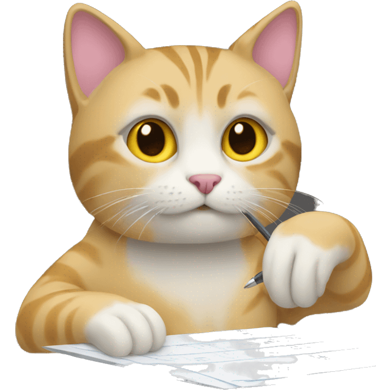 cat writing code  emoji