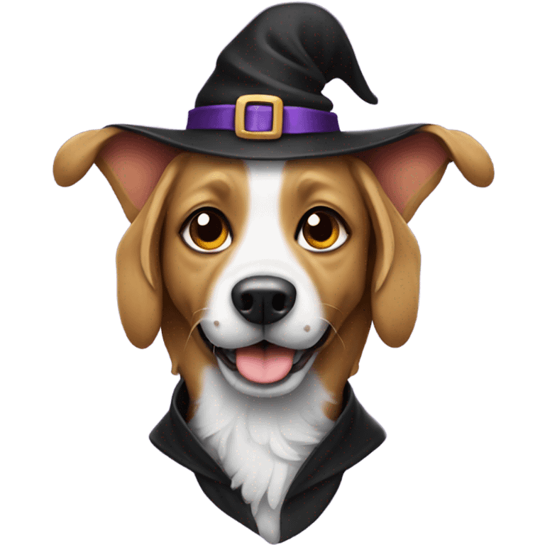 Dog in Halloween costume emoji