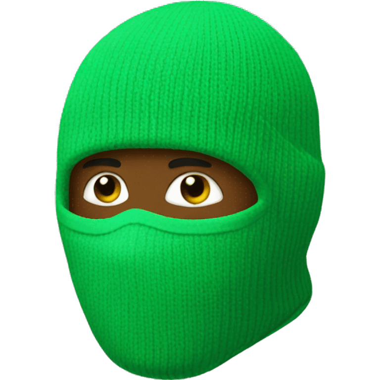 Green ski mask emoji