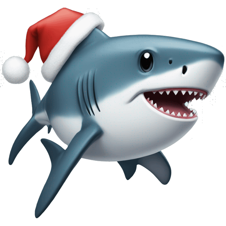 Christmas shark emoji