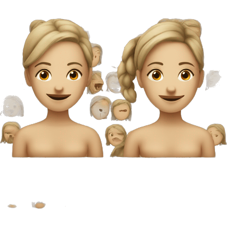 Square women faces  emoji