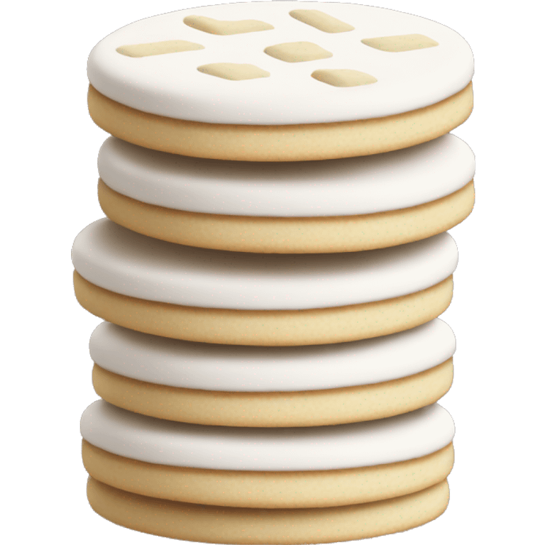 stacked white cookies emoji