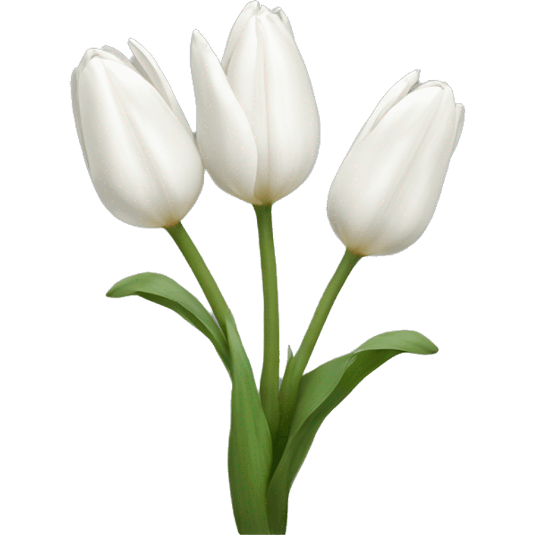 white tulips emoji