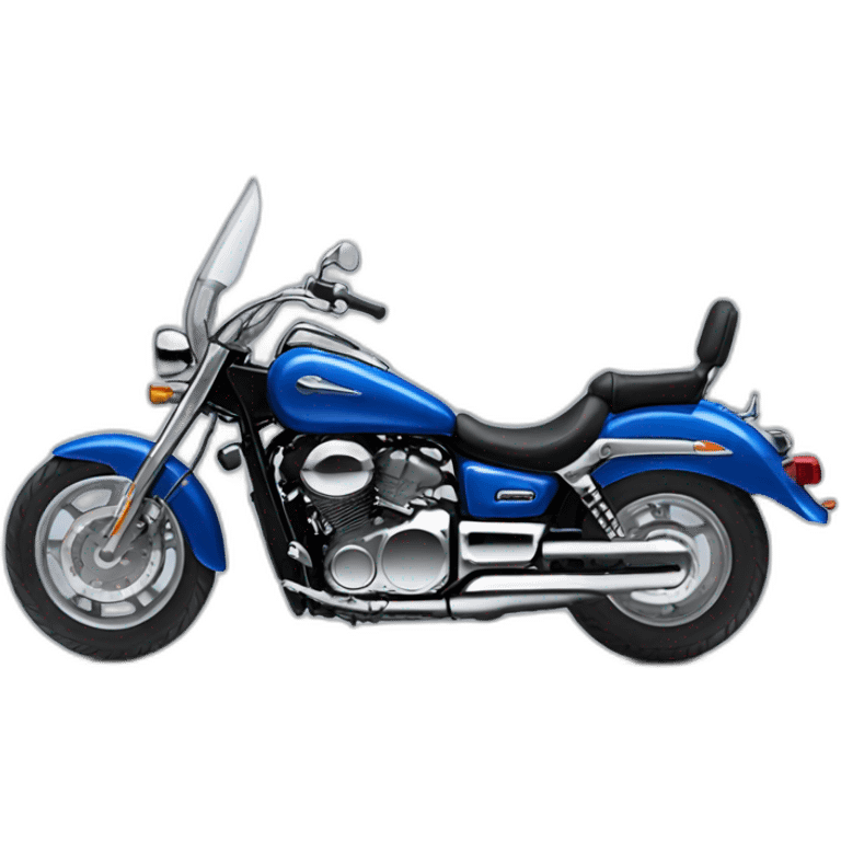 motorcycle blue honda shadow emoji