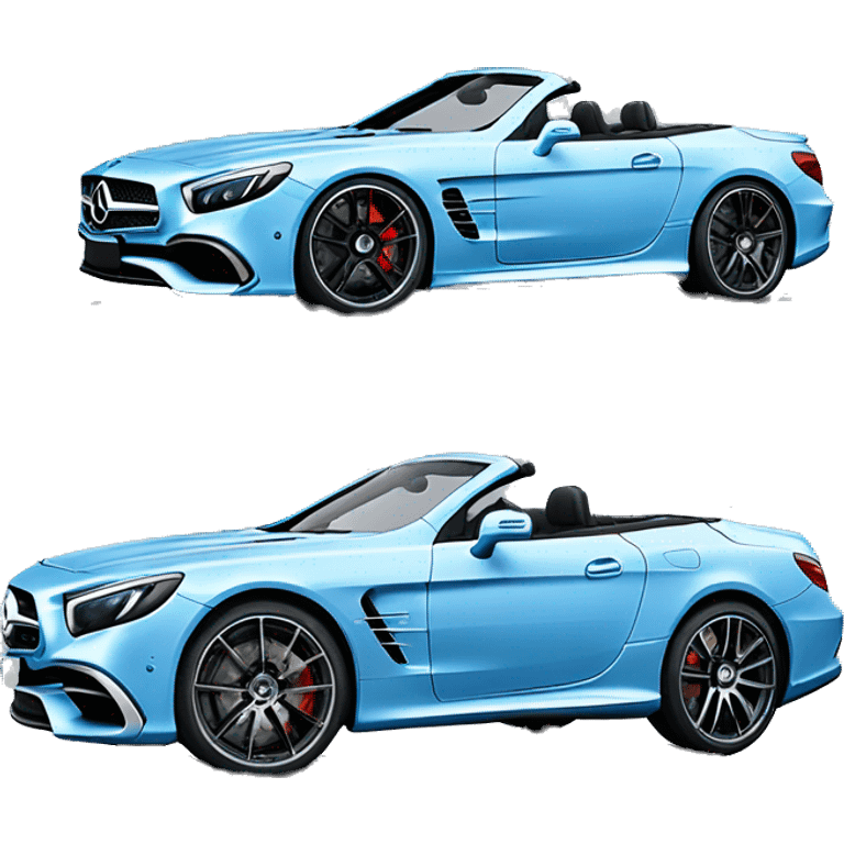 Mercedes sl 63 roadster light blue emoji