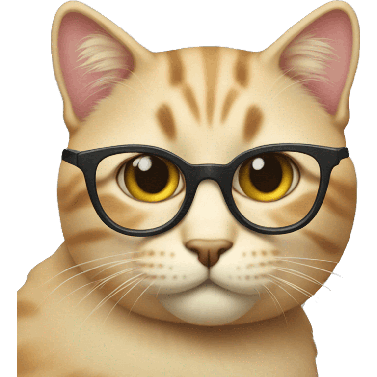 Cat with glasses  emoji