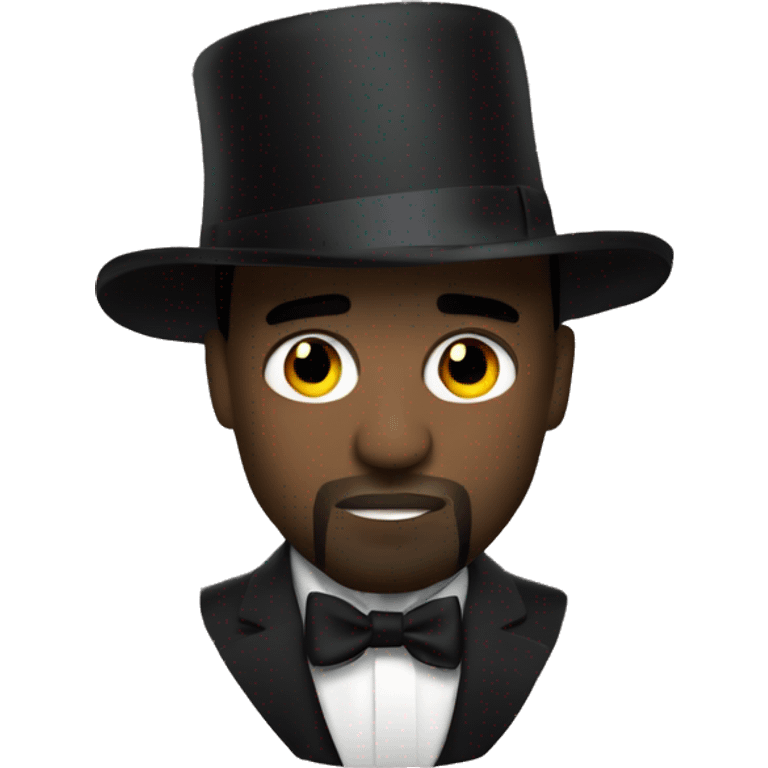 kanye west with top hat emoji