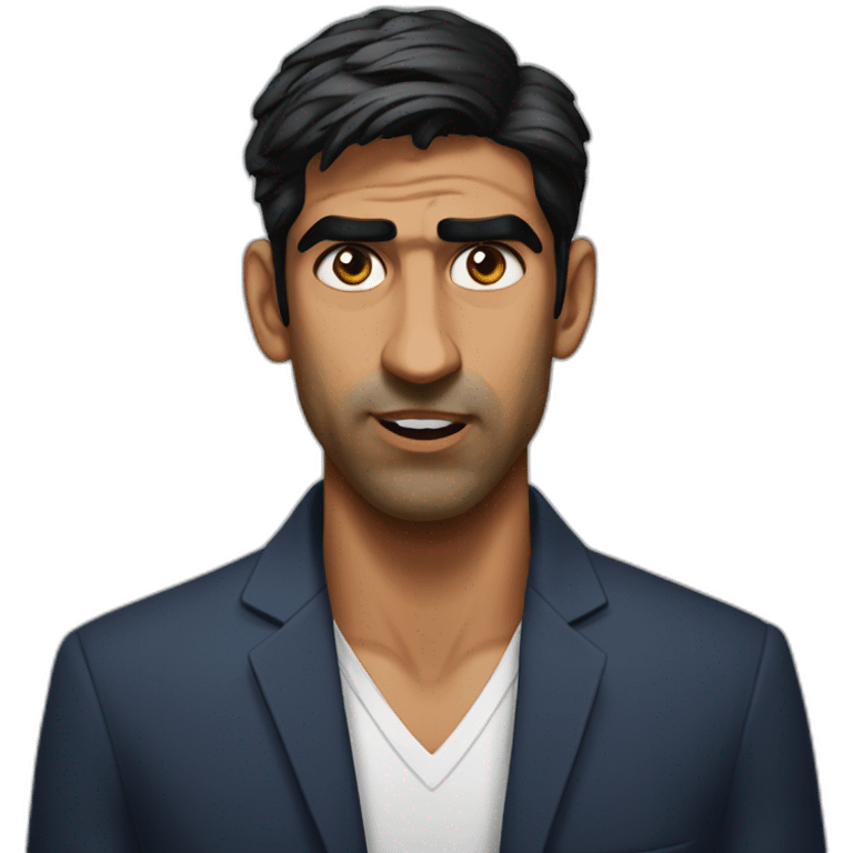 An upset Rishi Sunak emoji