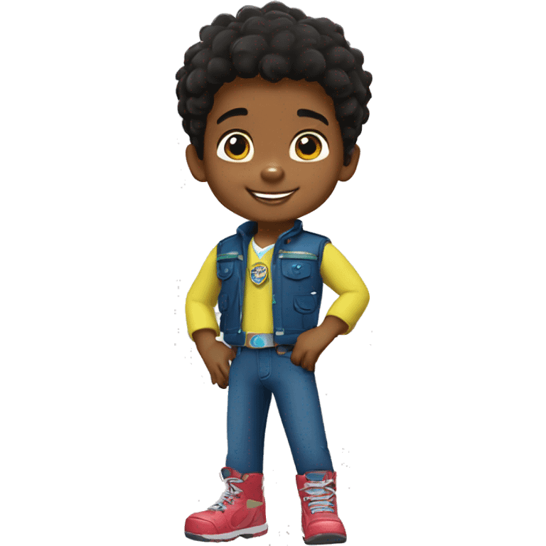  young black boy paw patrol emoji