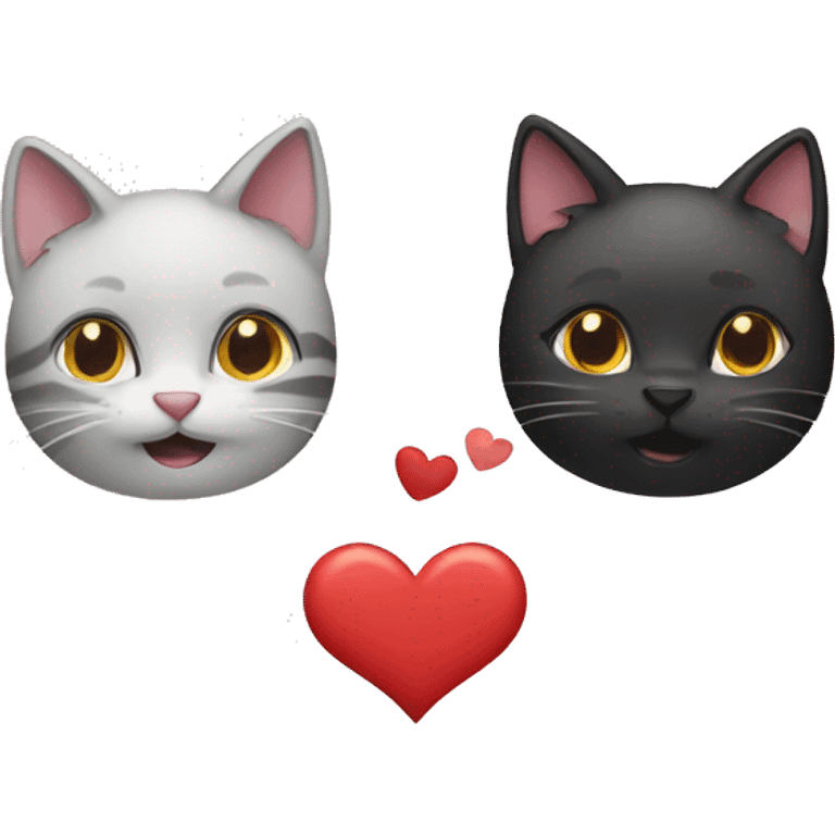 Cats in love emoji