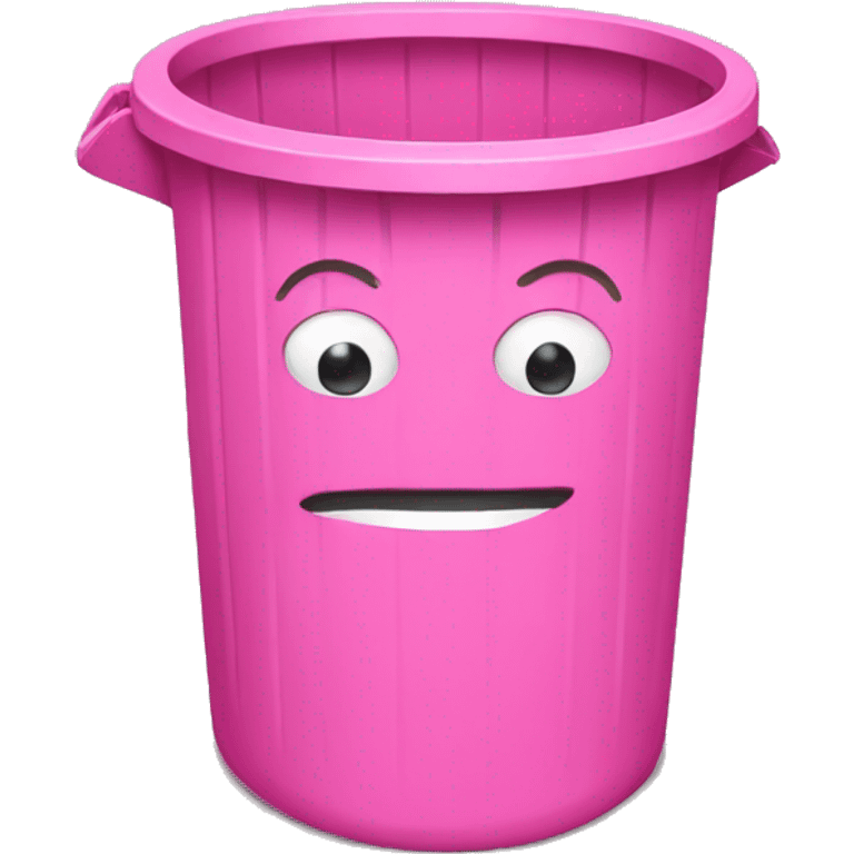 Pink trash can emoji