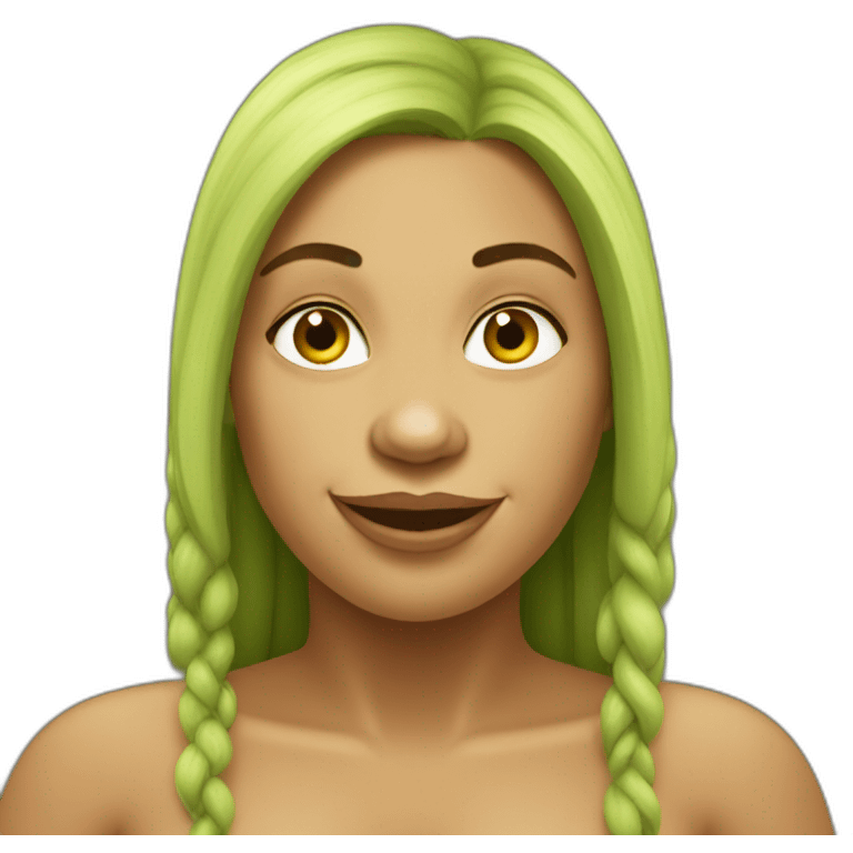 Female Shrek naturist emoji