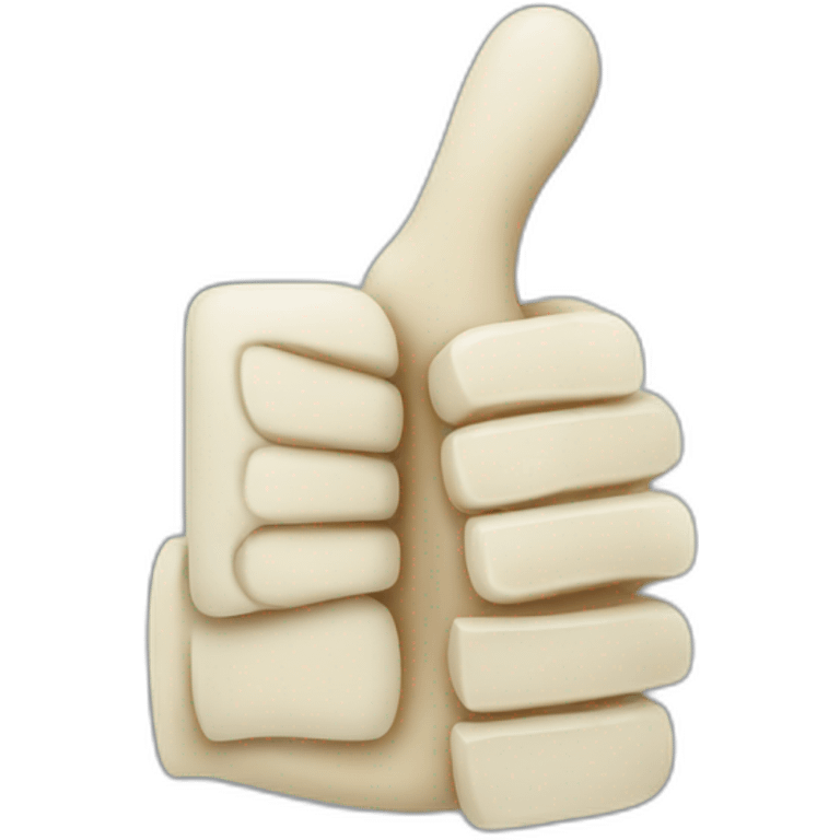 bone hand making a thumbs-up sign emoji