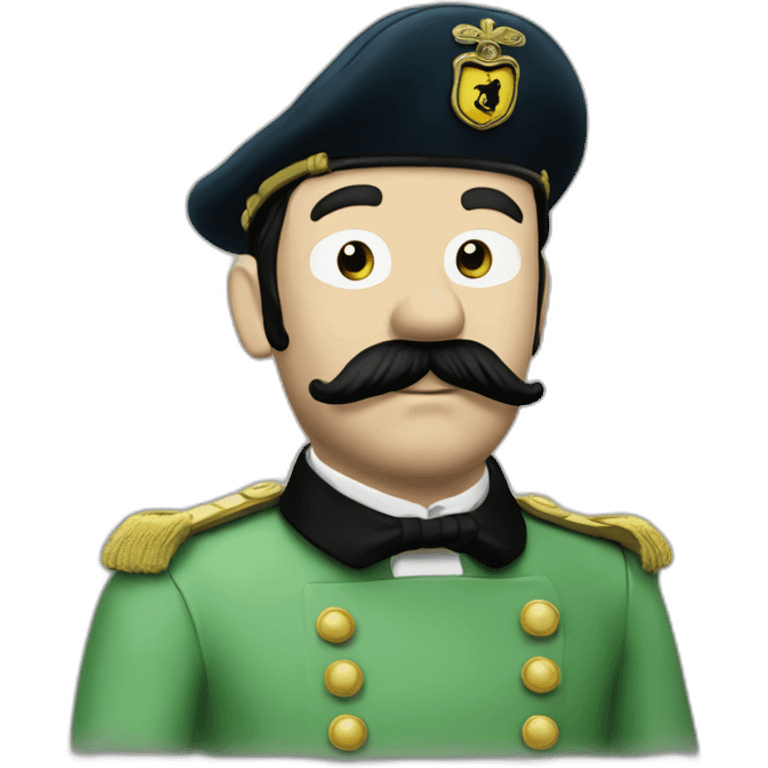 captain haddock from Tintin as if he was a frog emoji