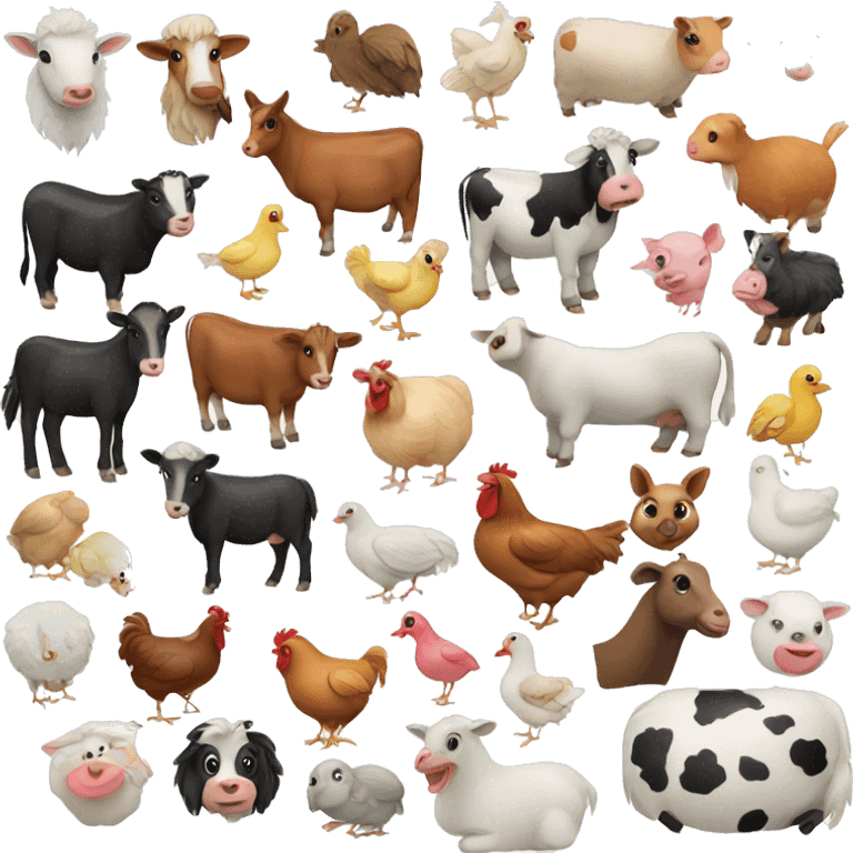 Farm animals emoji