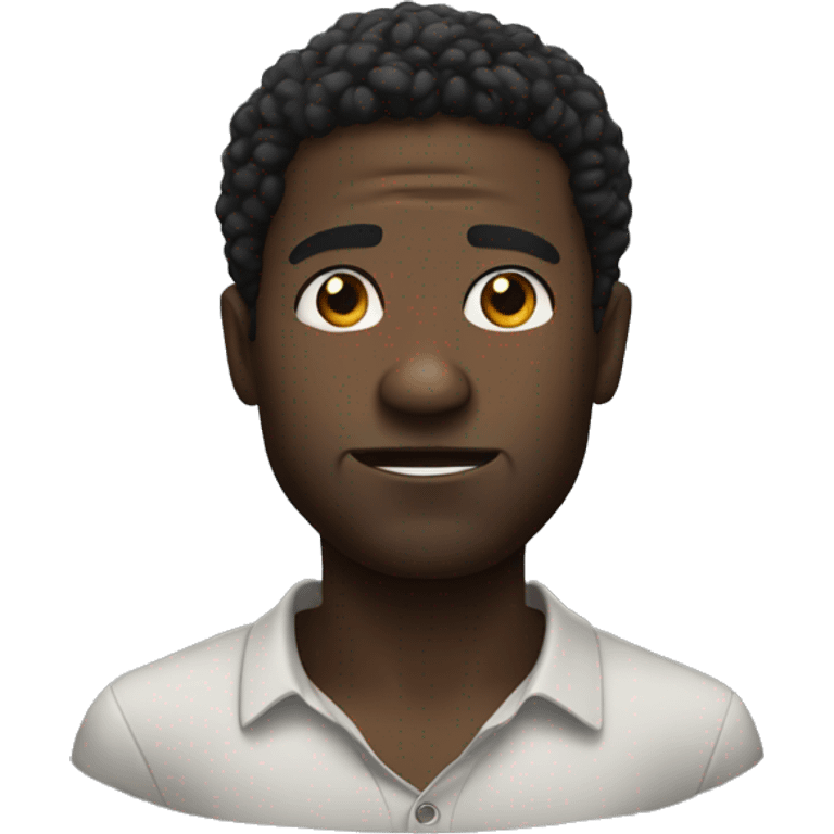 a black dude questioning you emoji