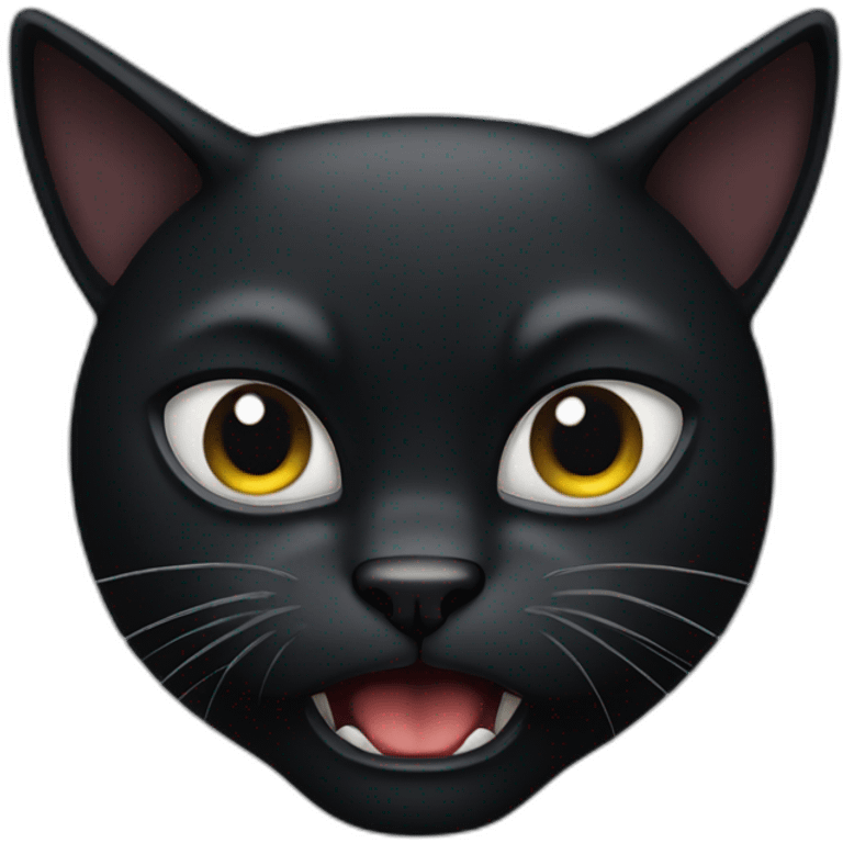 Angry black cat emoji