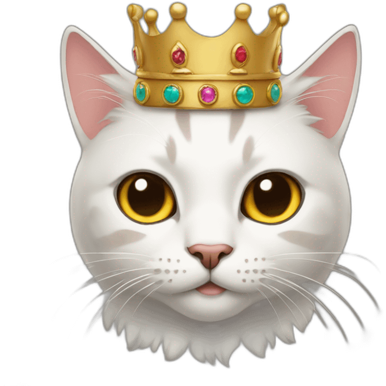 Cat with king crown emoji