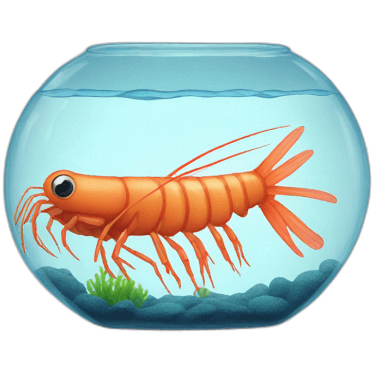 Shrimp in aquarium emoji