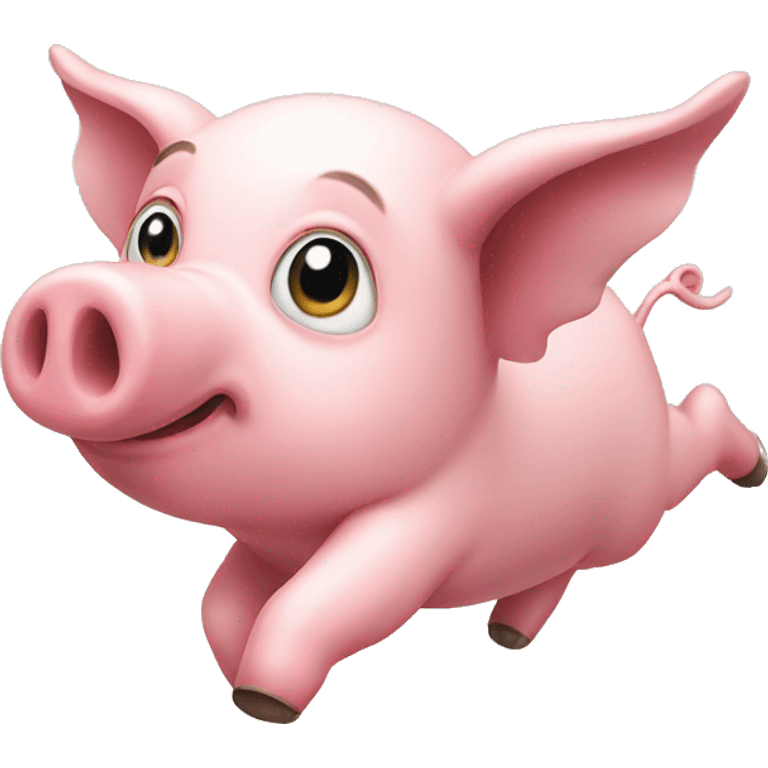 A flying pig emoji