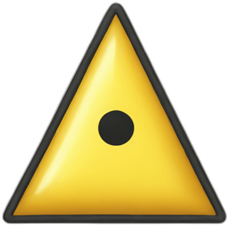 Yellow triangle smiley face emoji