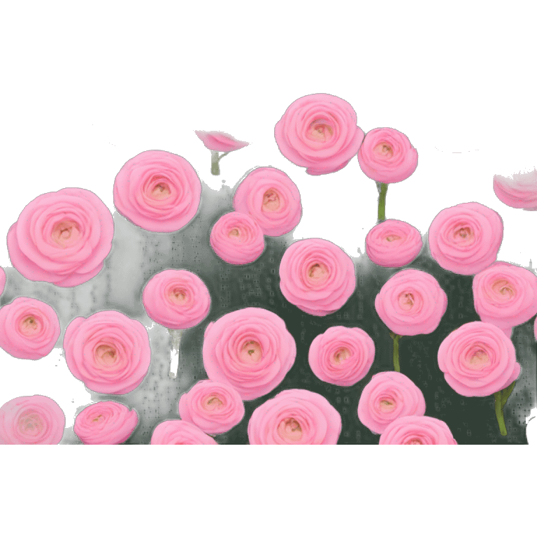 Pink ranunculus  emoji