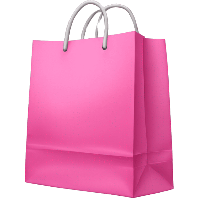 Realistic pink shopping bag emoji