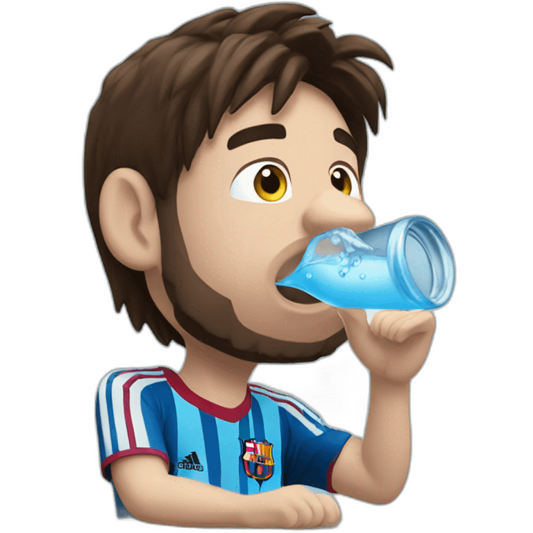 lionel messi drinking water emoji