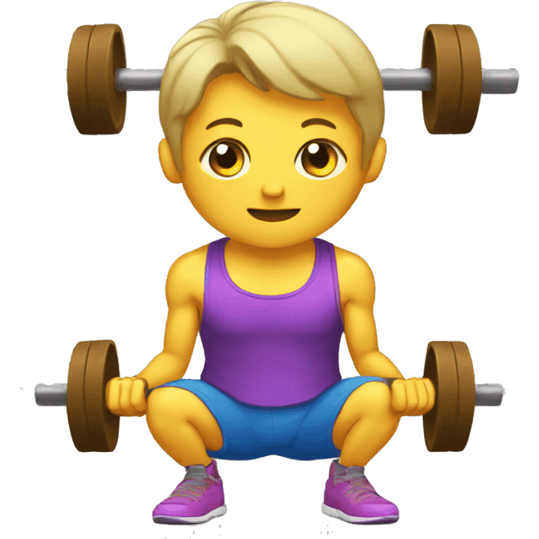 squat weight lifting emoji