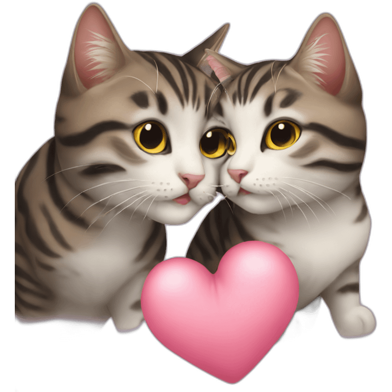 Cats kiss heart emoji