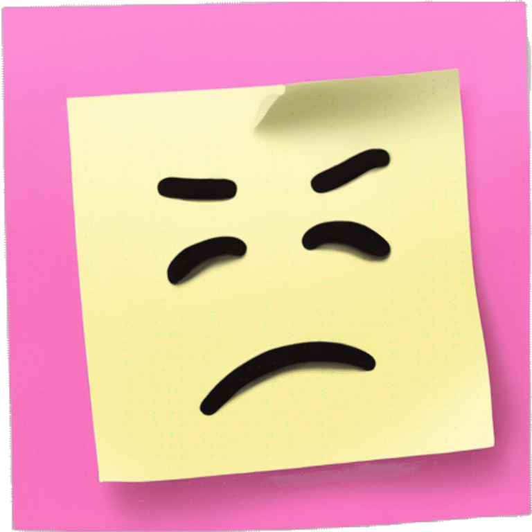 pink post it note emoji