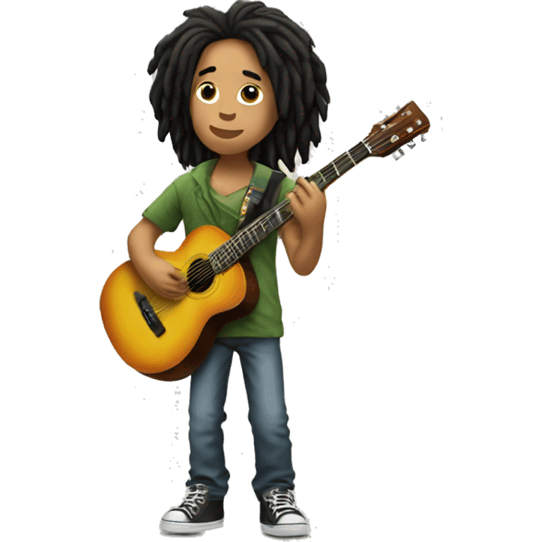 body Bob marley kid with guitar emoji